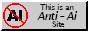 AI is crossed out, the button says This is an anti-AI site
